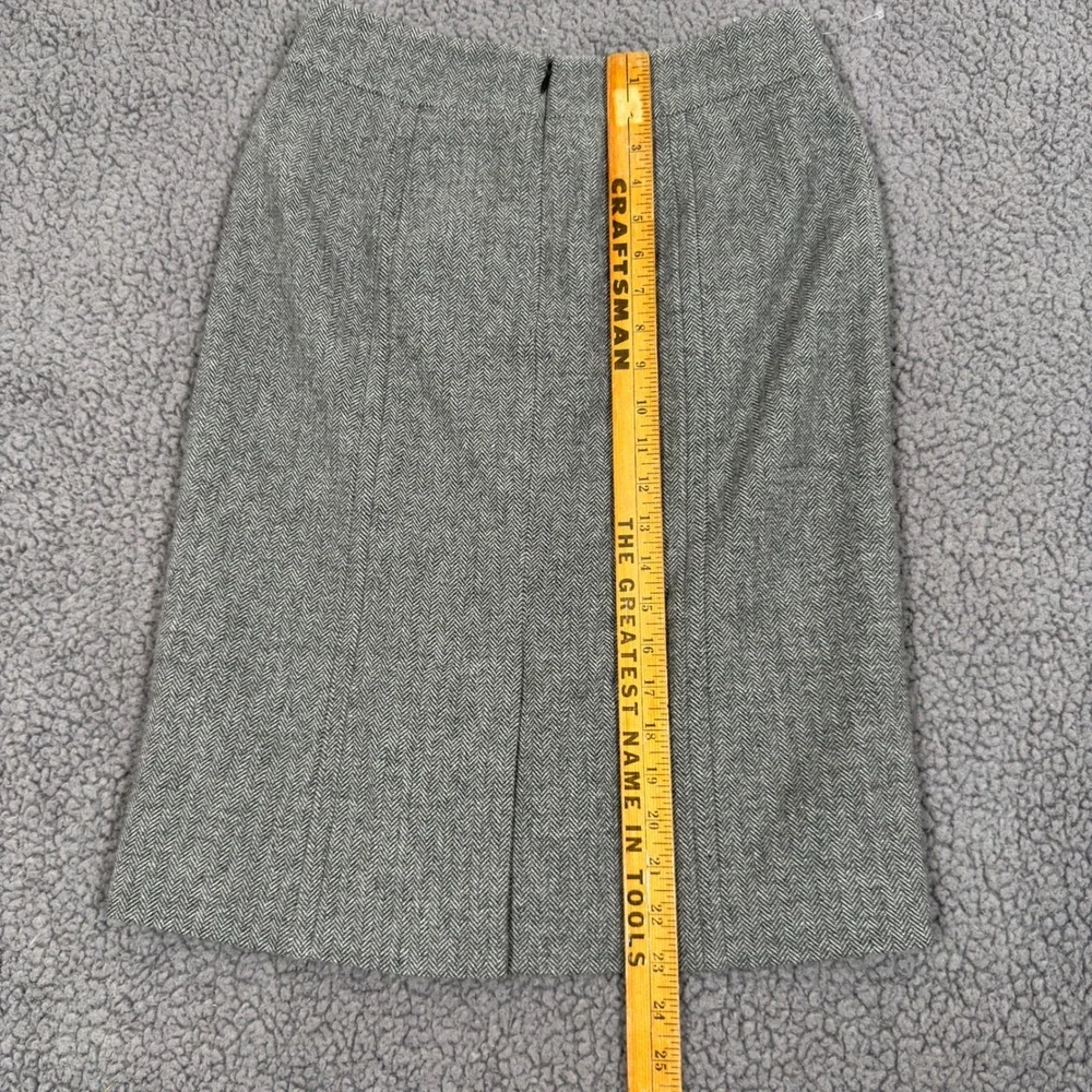 Banana Republic Mini Skirt Herringbone Tweed Wool Blend Womens 2 Lined Zipper - Picture 9 of 10